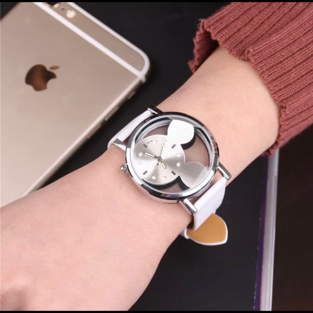 Mickey Mouse Casual Leather Watch